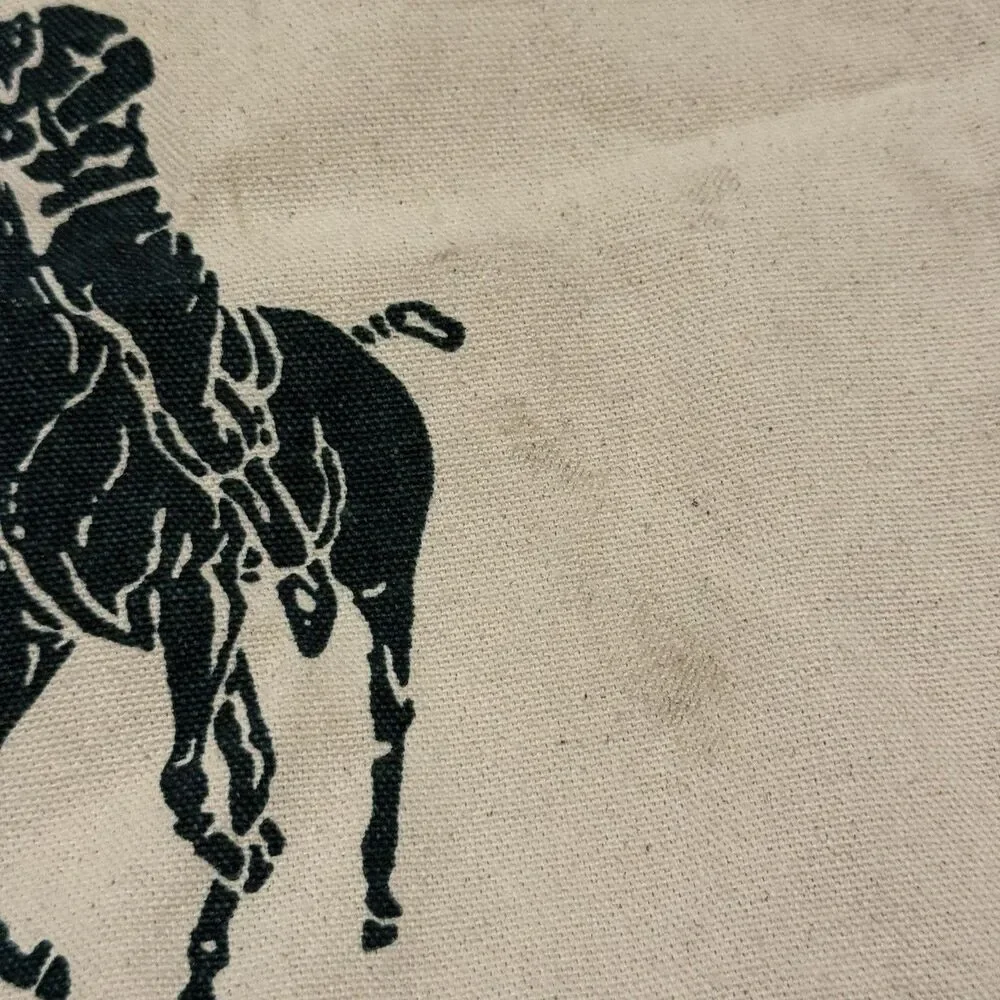 Polo Ralph Lauren Waterkeeper Alliance Organic Cotton Canvas Tote Bag Horse Logo